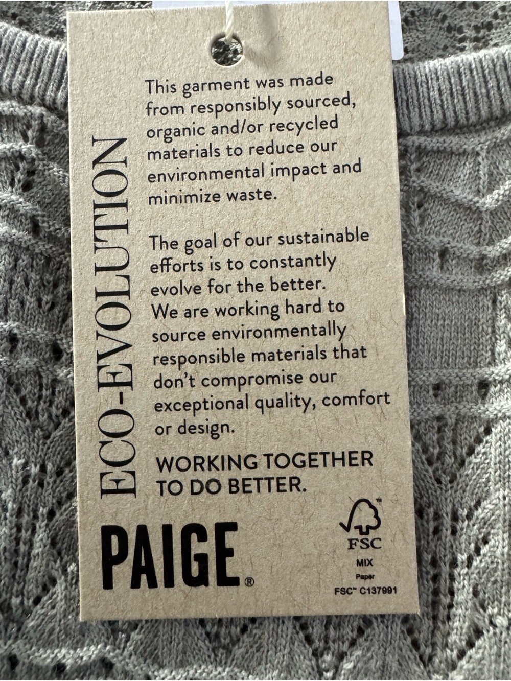 PAIGE Openwork Knit Short Sleeve Top in Sage Green - Picture 11 of 12